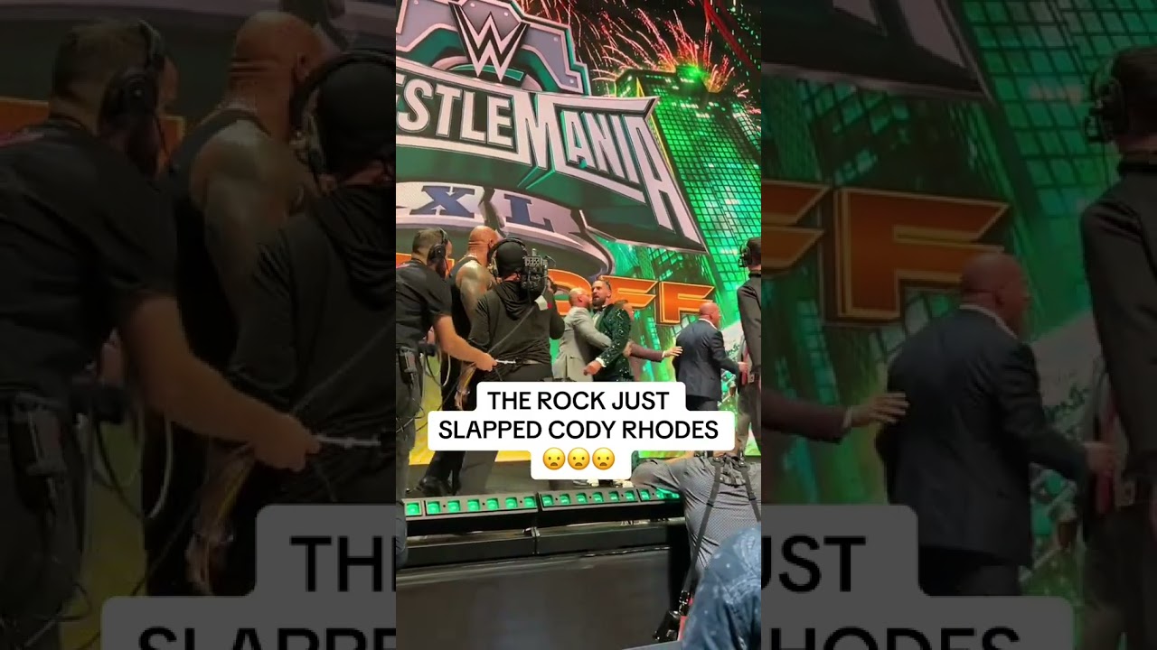 The Rock really just slapped Cody Rhodes ???? shorts wwe codyrhodes