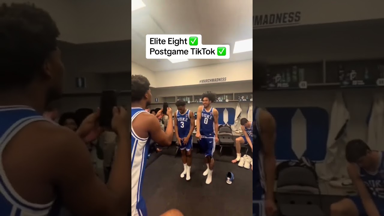 Duke was vibing after their Sweet 16 win over Houston ???? (via sean13stewartTT)