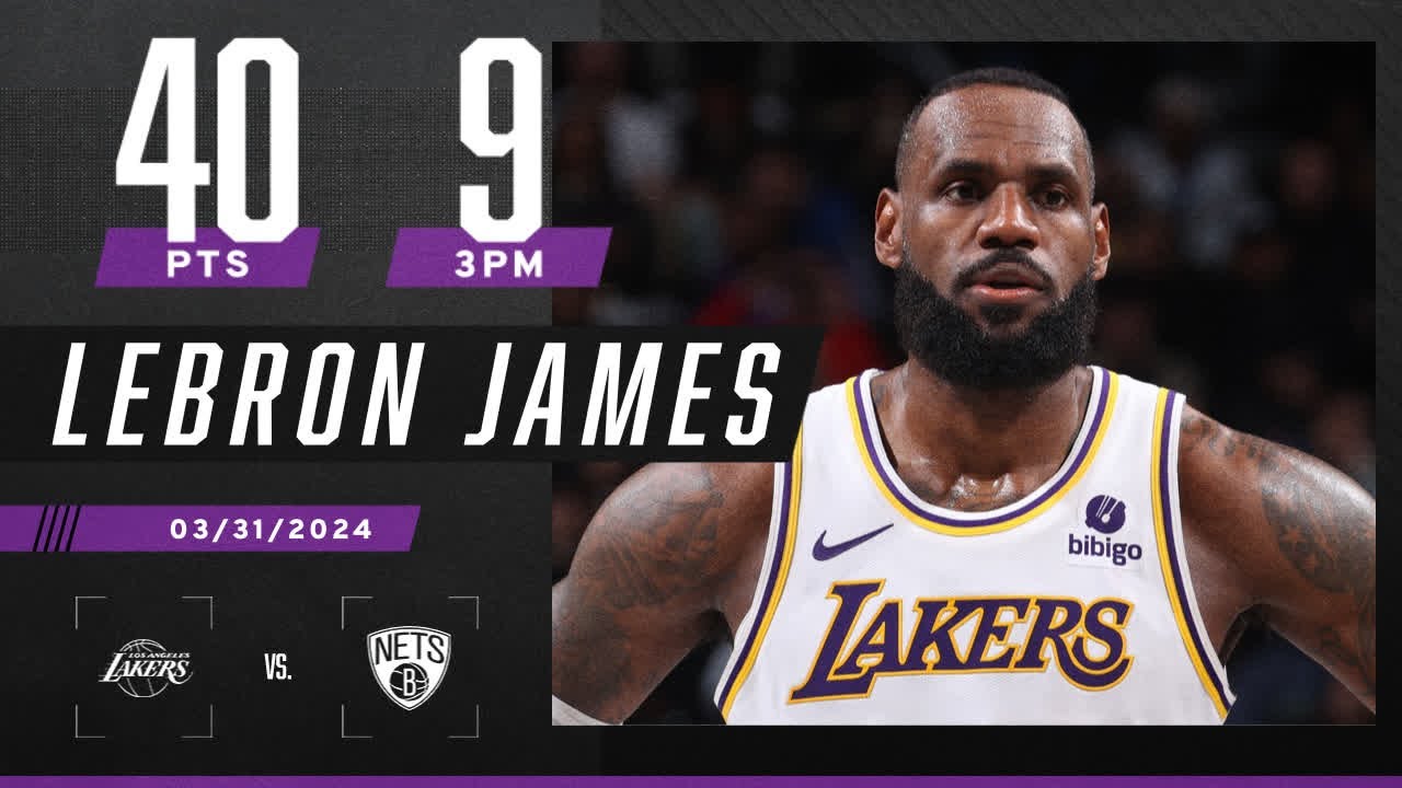 LeBron TIES CAREER-HIGH with 9️⃣ 3s drops 40 PTS ???? | NBA on ESPN