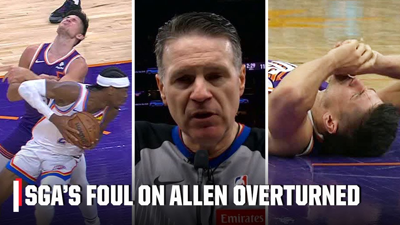 SGA’s offensive foul call on Grayson Allen overturned in crunch time ⏳