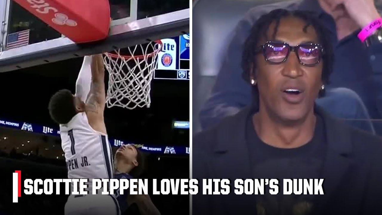 Scottie Pippen LOVES this dunk from Scotty Pippen Jr. ???? | NBA on ESPN