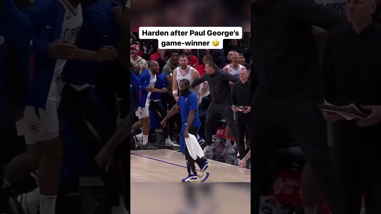James Harden after Paul George’s game-winner ???? shorts