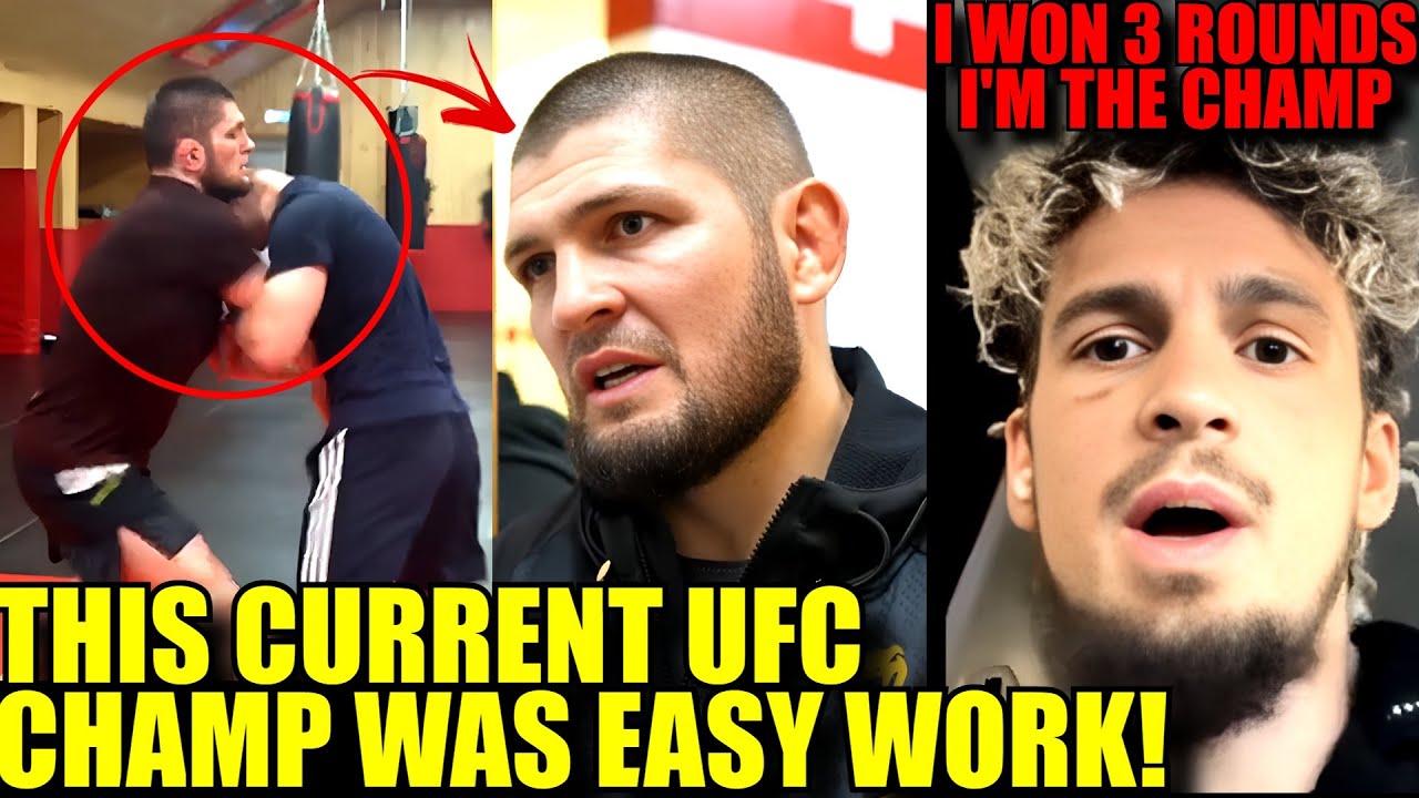 Khabib just completely embarrassed a current UFC Champ in training, Sean