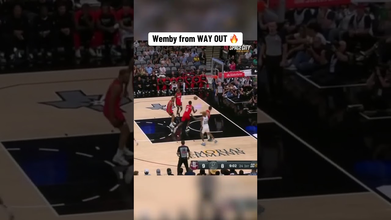 Wemby from NEAR THE LOGO 😮