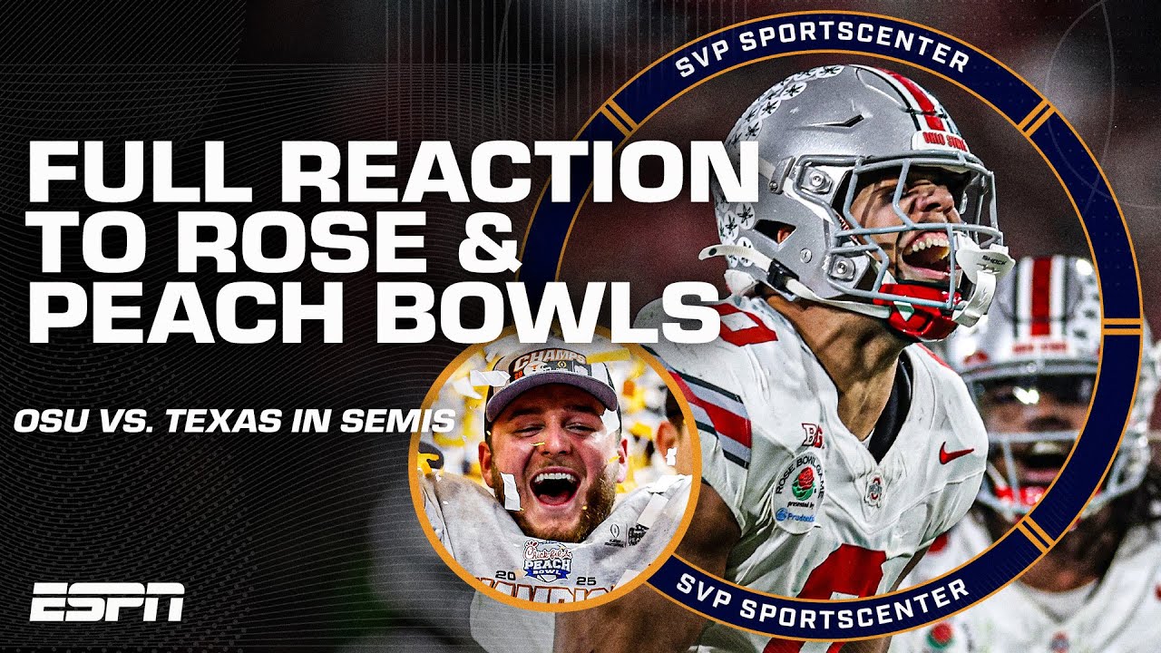 FULL REACTION: Ohio State dominates Oregon, Texas survives 2OT in Peach Bowl 🏆