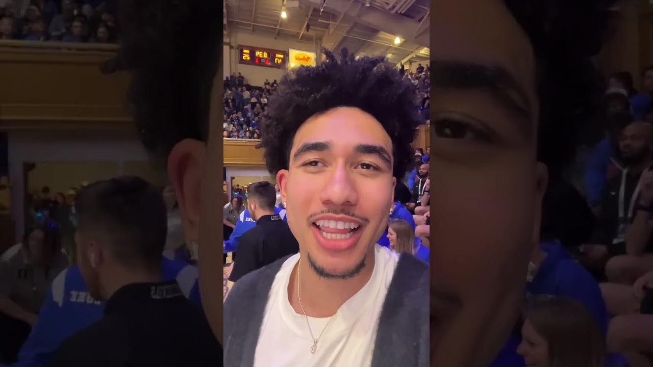 Jared McCain is loving what he’s seeing from his Blue Devils 😈