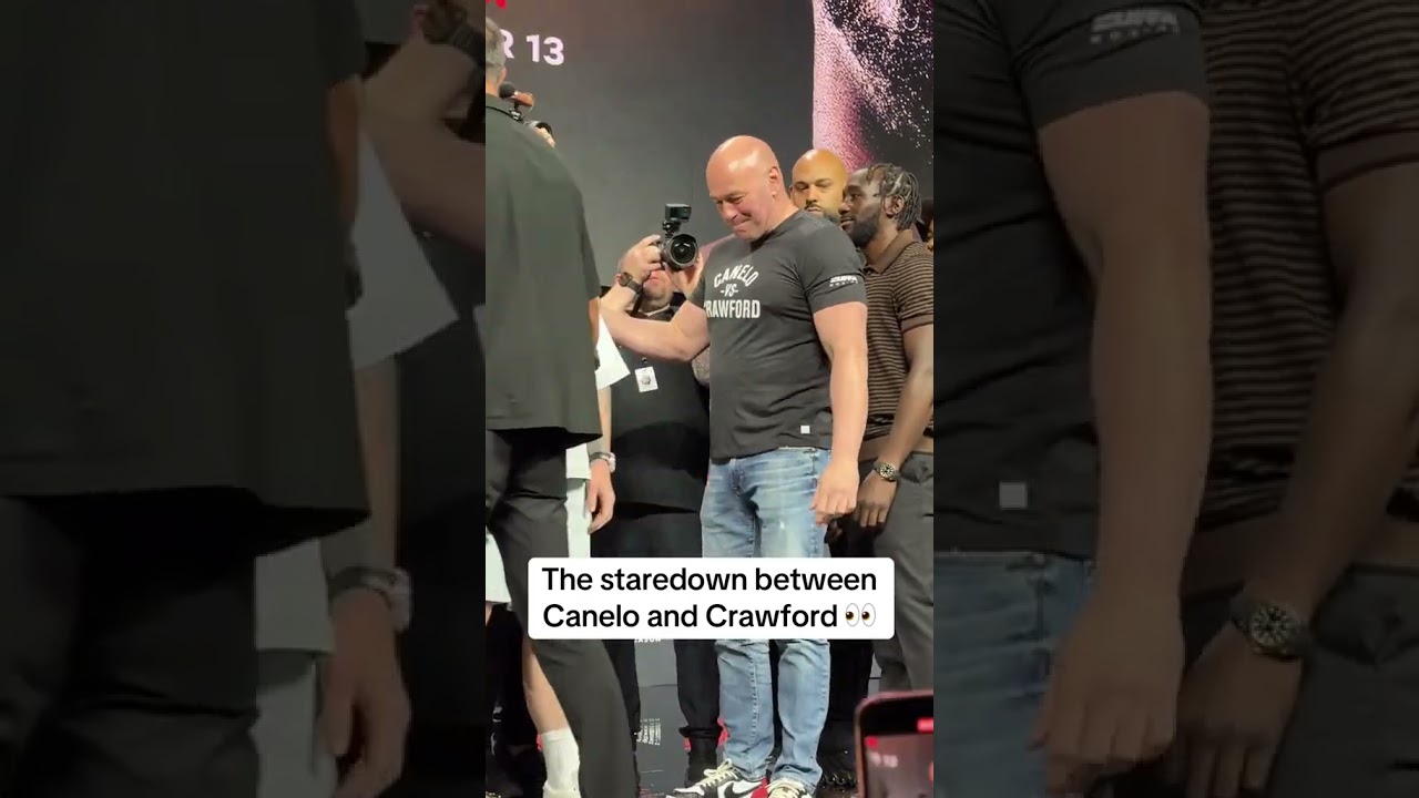The intensity between Canelo and Crawford 👀