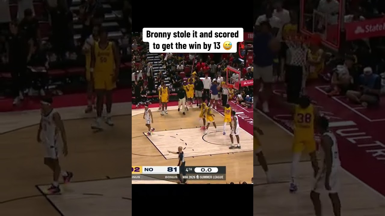 Bronny’s steal and layup finished the Lakers’ win 👀