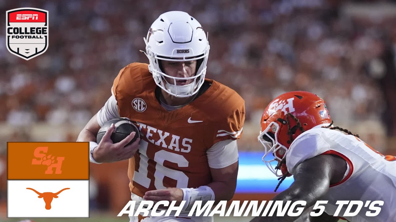 Arch Manning Texas DOMINATE 😤 5 TDs in just over one half of play | ESPN