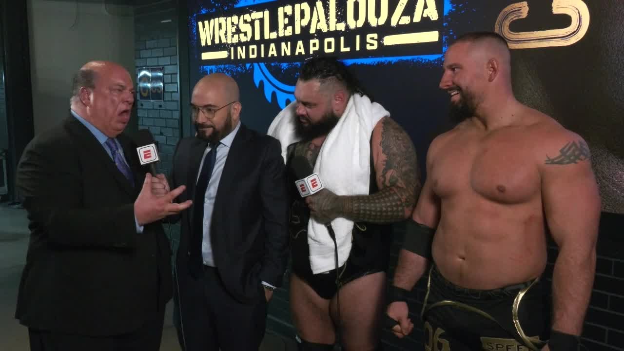 Paul Heyman, Bronson Reed Bron Breakker talk win over the Usos at