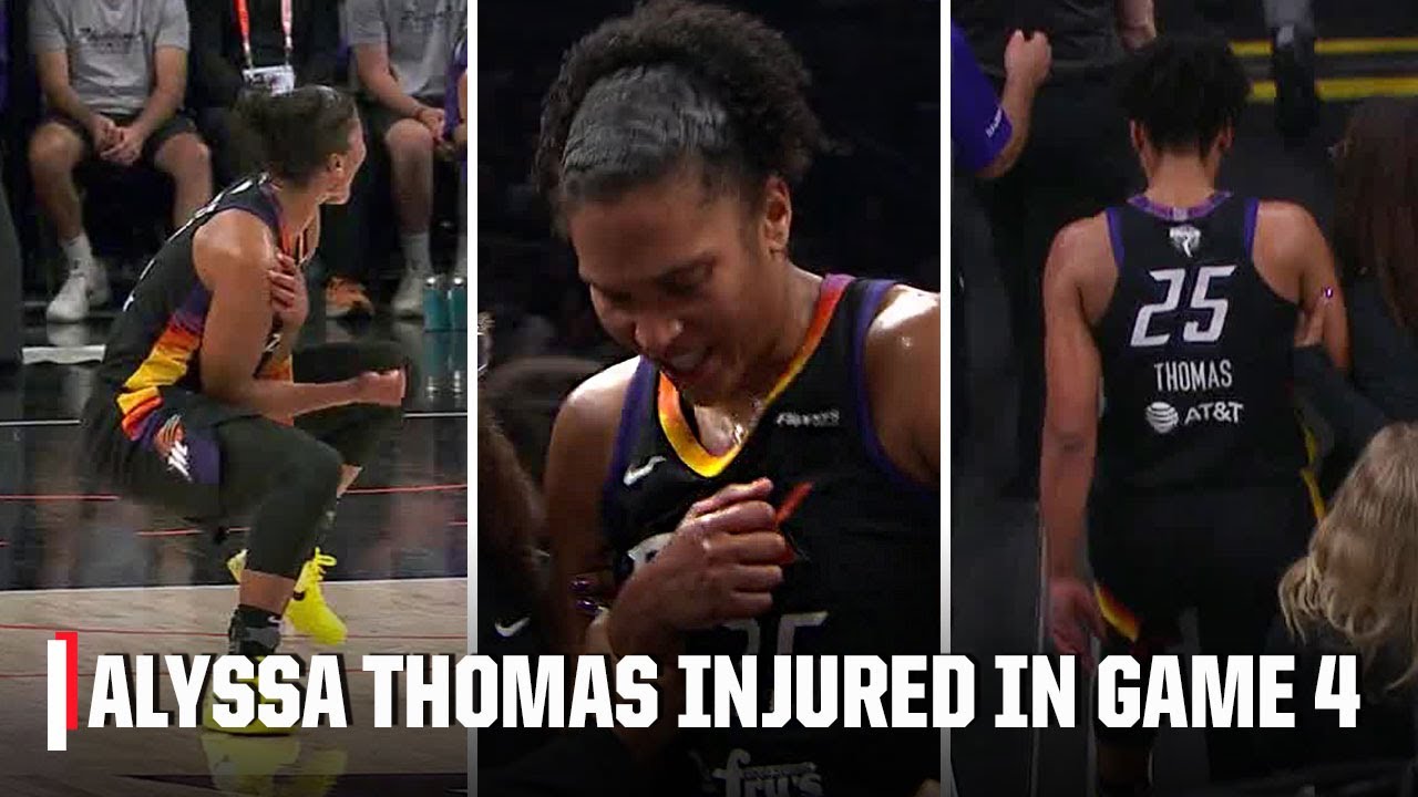 Alyssa Thomas exits to locker room after an apparent shoulder injury | WNBA on