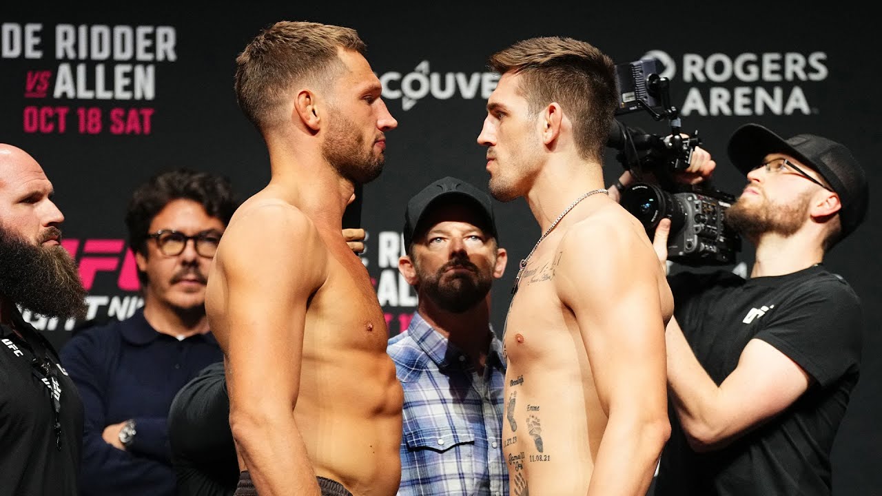 Encaradas da Pesagem | UFC Vancouver: De Ridder x Allen
