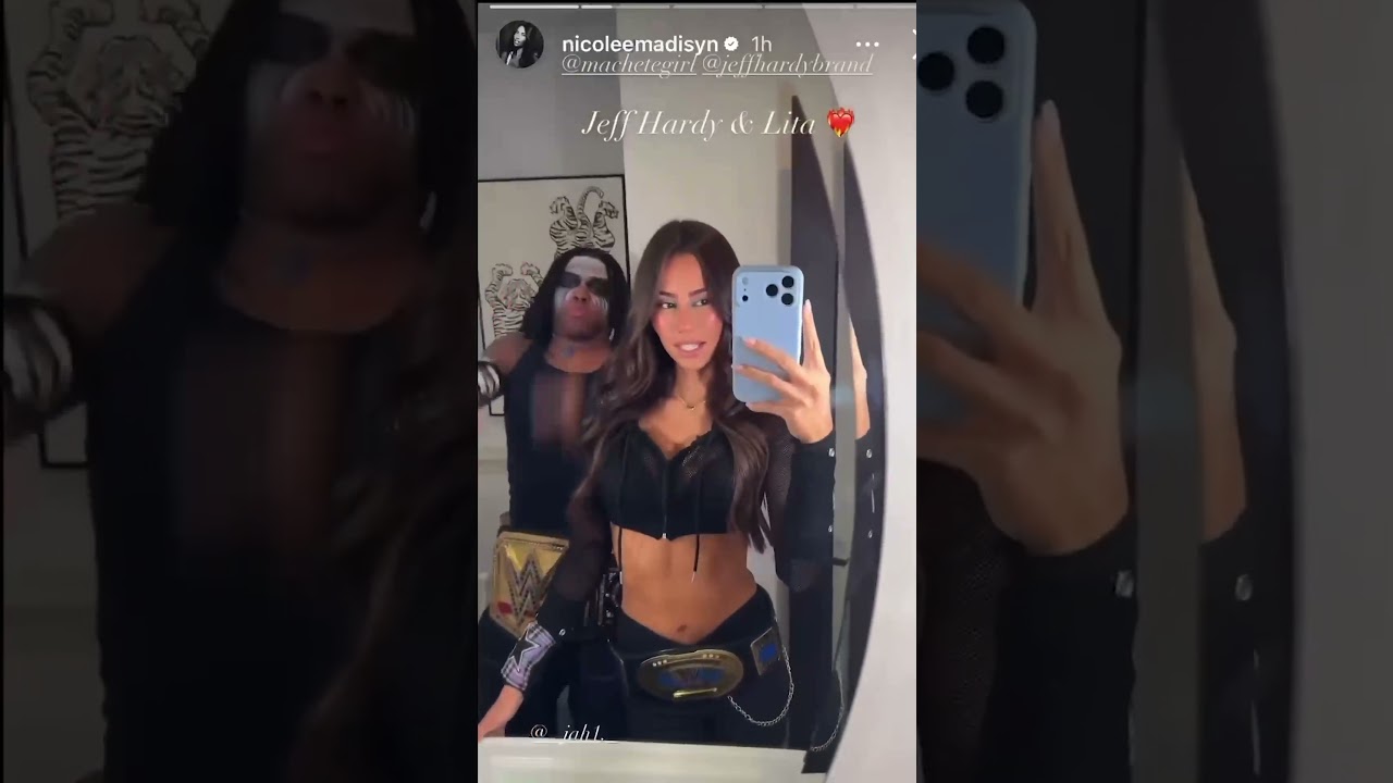 Jahmyr Gibbs dressed up as Jeff Hardy for Halloween 🔥 (via nicoleemadisynIG)