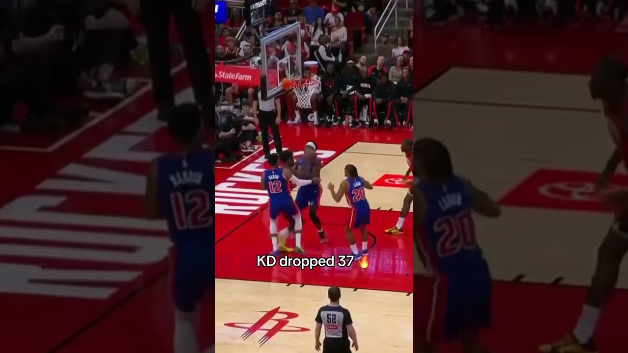 KD was hooping in the Rockets’ loss to Detroit 🏀
