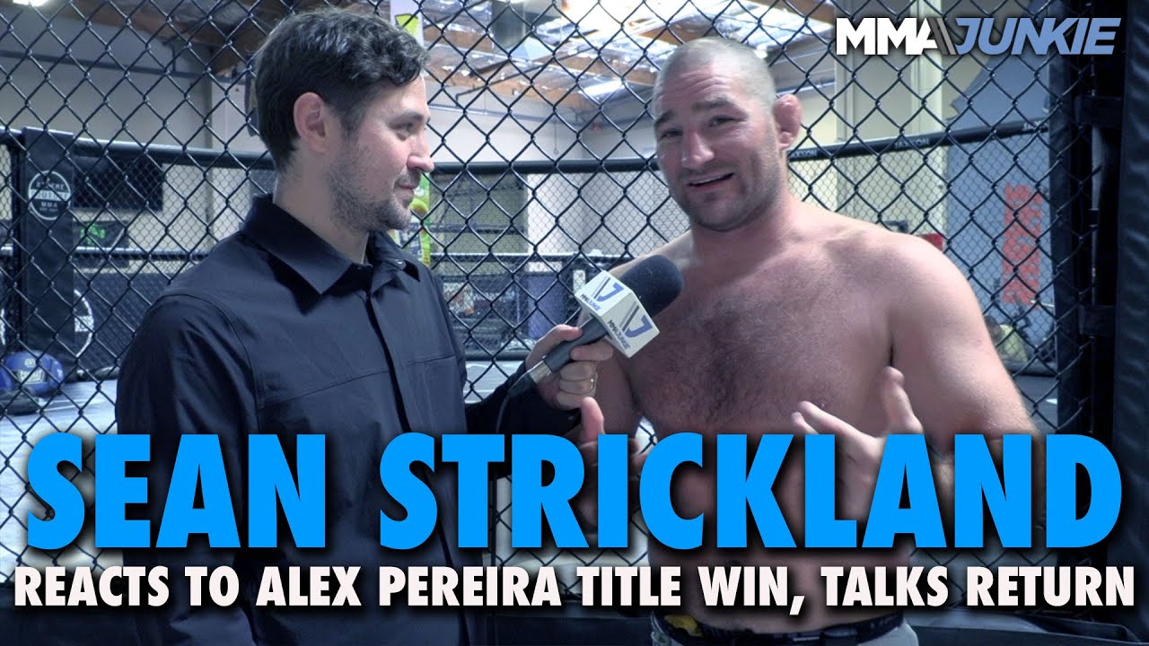 Sean Strickland reacts to Alex Pereira’s UFC title win, wants ‘Fluffy’ next
