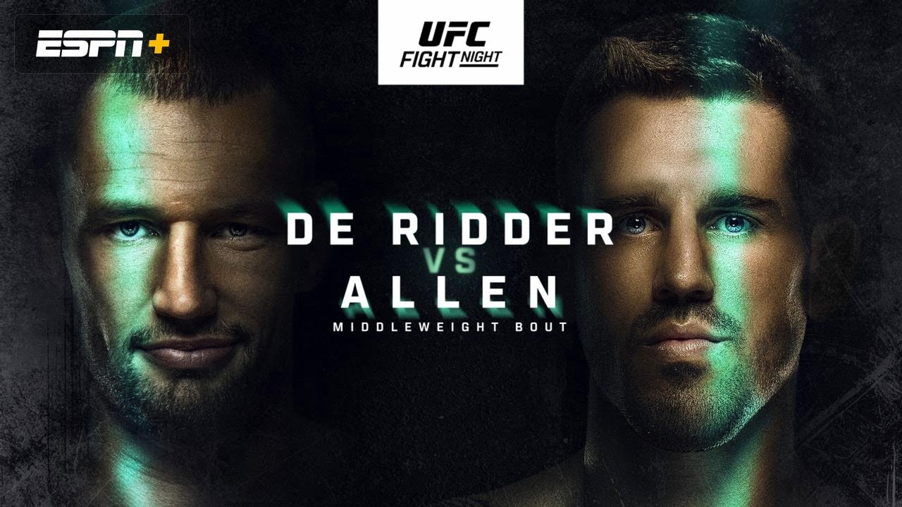 UFC VANCOUVER LIVESTREAM DE RIDDER VS ALLEN FULL FIGHT NIGHT COMPANION & PLAY
