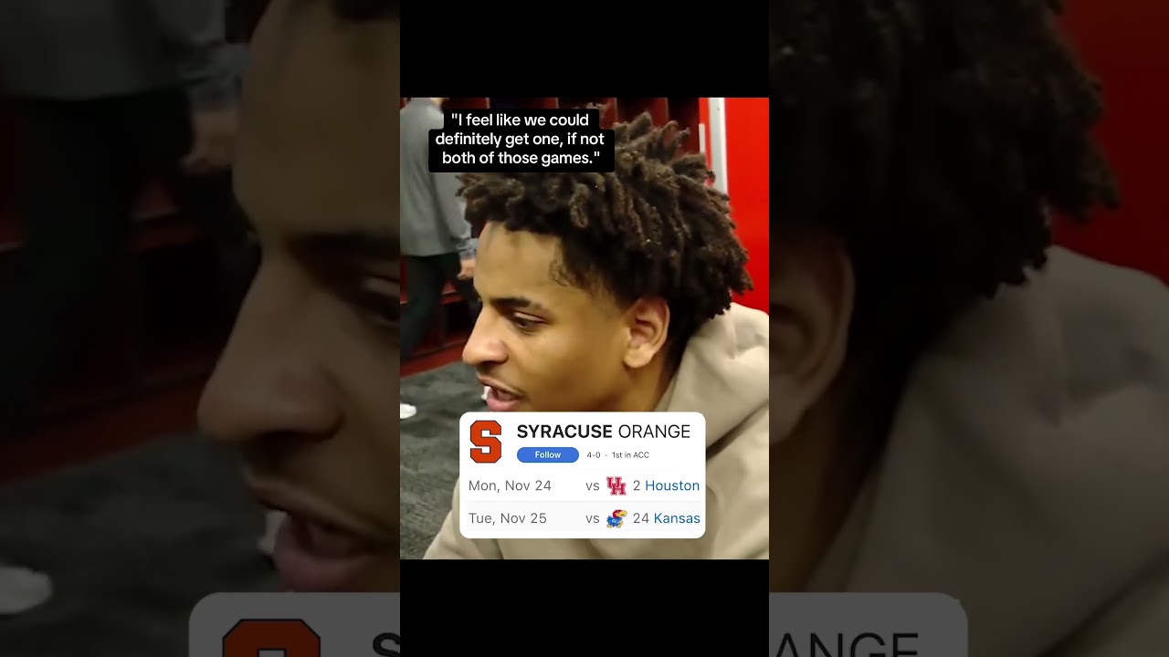 Kiyan Anthony is confident about Syracuse vs. Houston Kansas next week 👀 (via