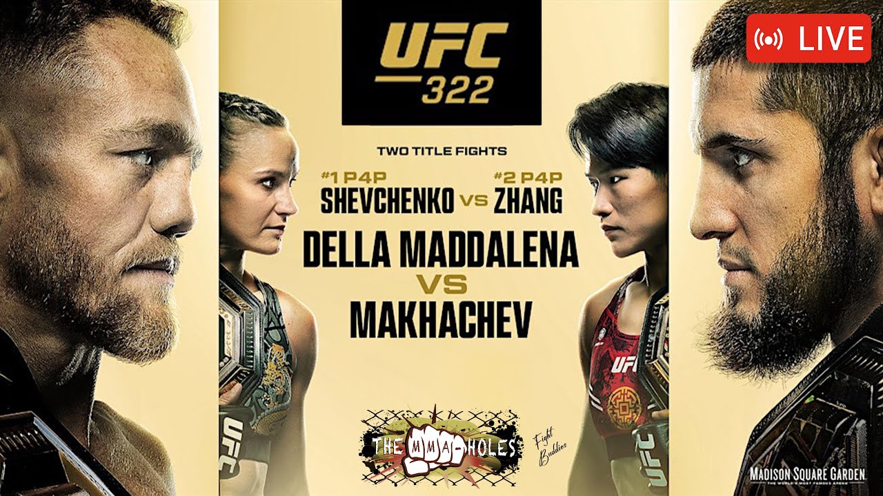 🔴UFC 322: DELLA MADDALENA x MAKHACHEV + SHEVCHENKO x ZHANG | LIVE STREAM