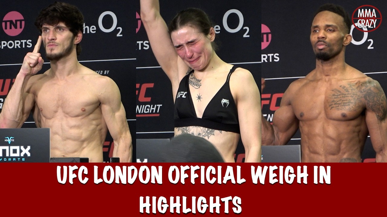 UFC London Official Weigh in Highlights, FIGHTER IN TEARS, TWO WEIGHT MISSES