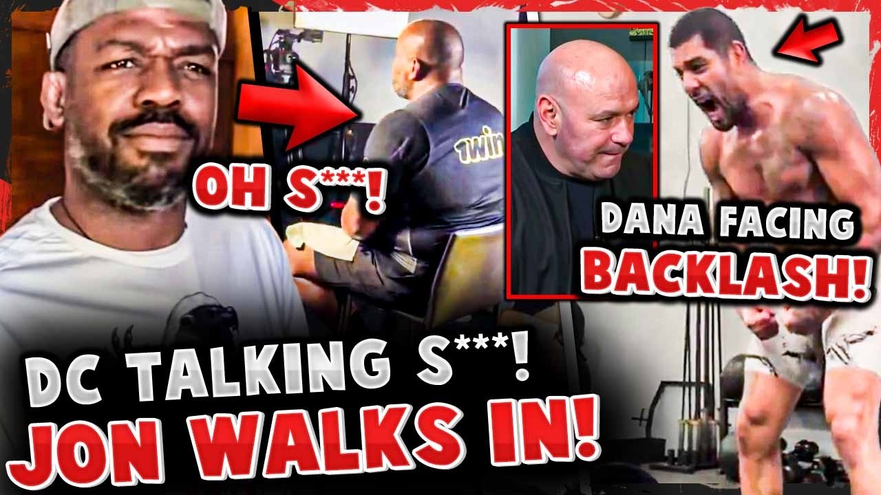 (FOOTAGE) Jon Jones WALKS IN on DC TALKING S***! Dana White FACING BACKLASH +