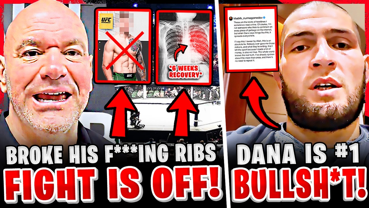 BREAKING! UFC Fighter PULLS OUT of FIGHT w/ BROKEN RIBS! Khabib REACTS to Dana