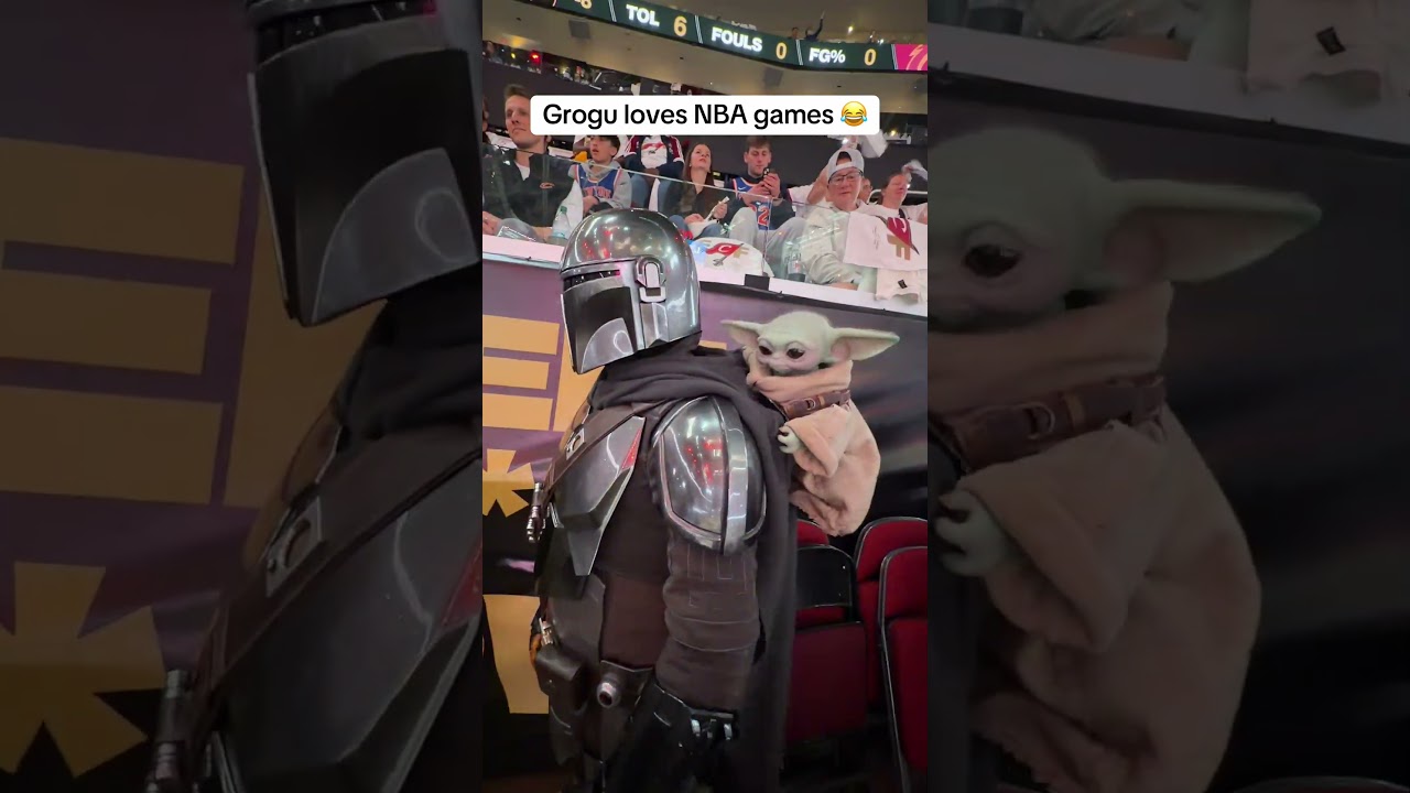 Grogu loves NBA games