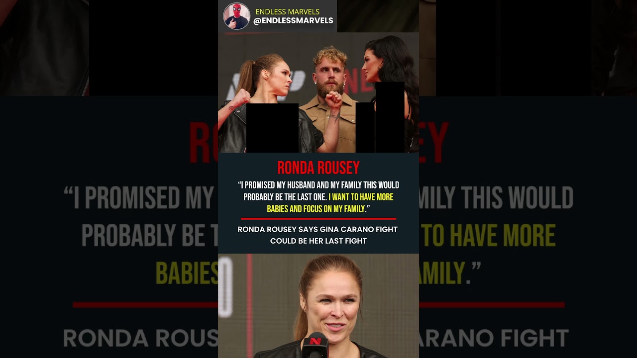 Ronda Rousey Says Gina Fight Could Be Her Last 🔥 #ufc